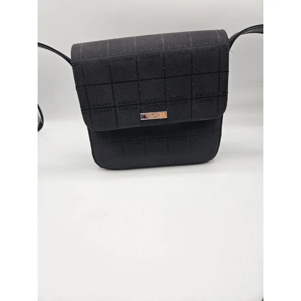 Nine West Women's Black Crossbody Bag Square‎ Pockets Magnet Snap Close